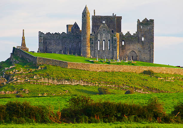 Cashel, Ireland - View of the rock of Cashel including the cemetery at its side. The rock of cashel is located at the city of cashel, 20 km north of Cahir in the the county Tipperary.