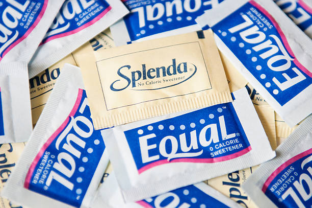 Splenda and Equal artificial Sweeteners stock photo