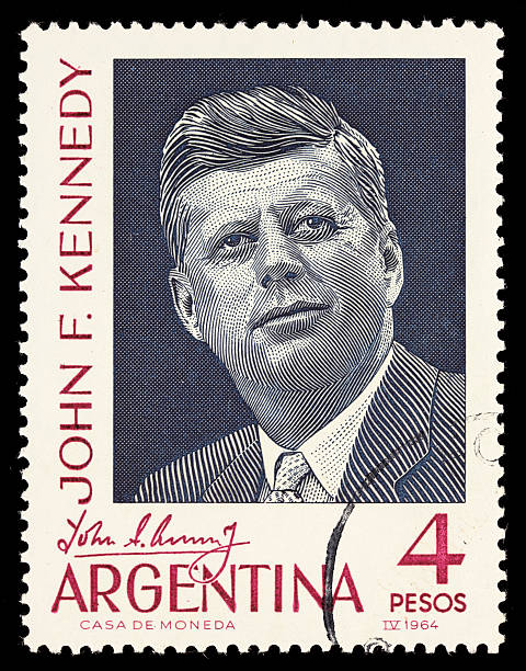 argentina john f kennedy selo postal - john f kennedy imagens e fotografias de stock
