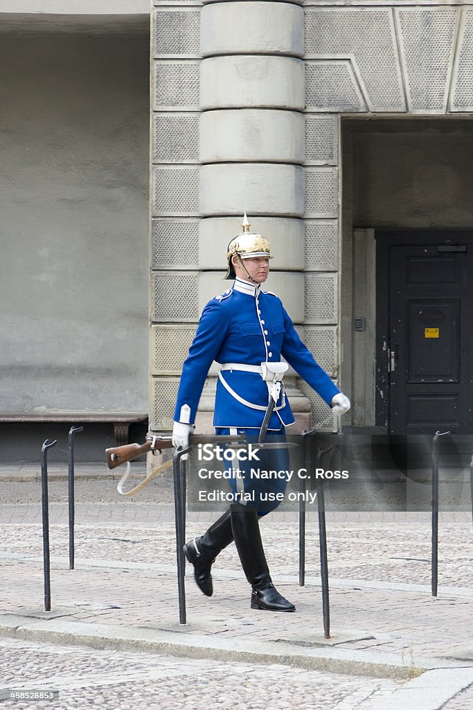 Troca da Guarda; Palácio Real, Estocolmo, Suécia - Foto de stock de Adulto royalty-free