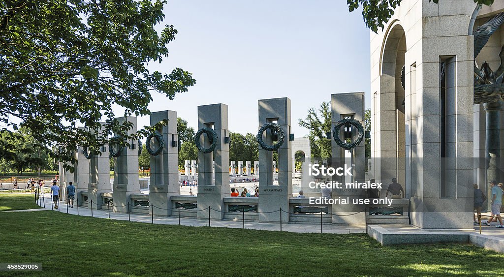 National World War II Memorial in Washington, D.C.  USA, - Lizenzfrei Baum Stock-Foto