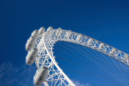 Dubai, UAE - 14 12 2021: Ain Dubai or Dubai Eye, at Bluewaters manmade Island in the United Arab Emirates, is the world’s tallest and largest observation wheel, with a height of over 250 m. The wheel opened on 21 October 2021.