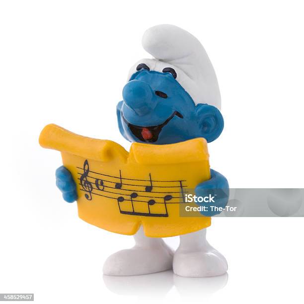 Smurf With Song Sheet Stock Photo - Download Image Now - Arts Culture and Entertainment, Cut Out, Music
