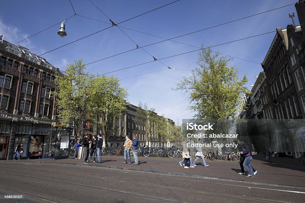 Amterdam la station de tramway du centre-ville - Photo de Amsterdam libre de droits