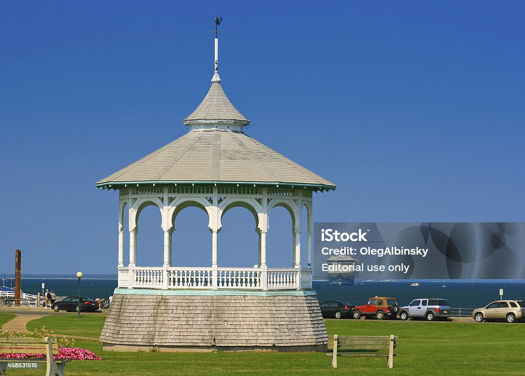 Ocean Park e Gazebo, Martha's Vineyard. - Foto stock royalty-free di Acqua