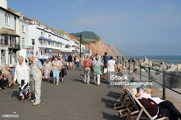 Sidmouth Promenade Stockfoto und mehr Bilder von Aktiver Senior - Aktiver Senior, Alter Erwachsener, Devon - Südwestengland