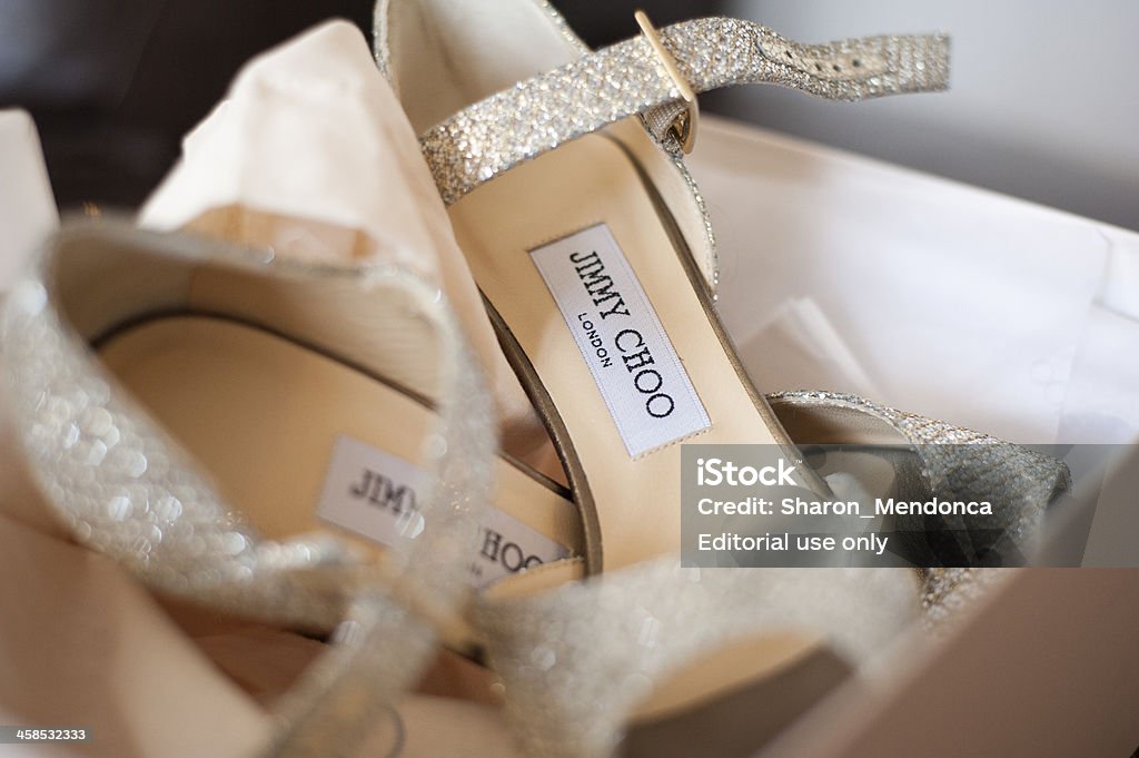 Designer Jimmy Choo calcanhares - Foto de stock de Sapato royalty-free