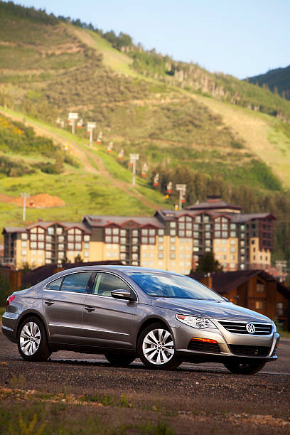 Park City, USA - July 11, 2011:  A 2012 Volkswagen CC is parked at a high mountain resort.