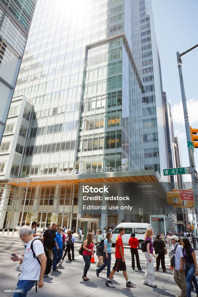Башня банка Америки 42-м и 6-м Нью-Йорк - Стоковые фото 6-я Авеню роялти-фри