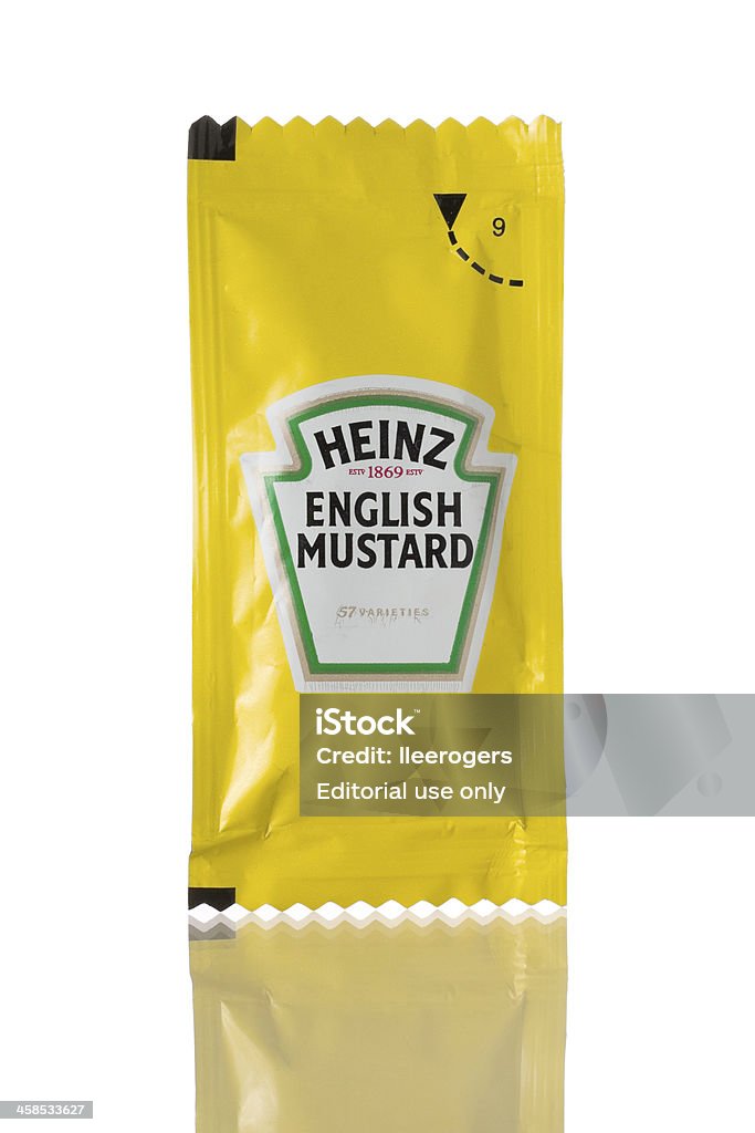 Heinz inglês mostarda - Foto de stock de Sachê royalty-free