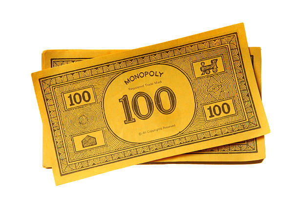 Monopoly game money stock photo