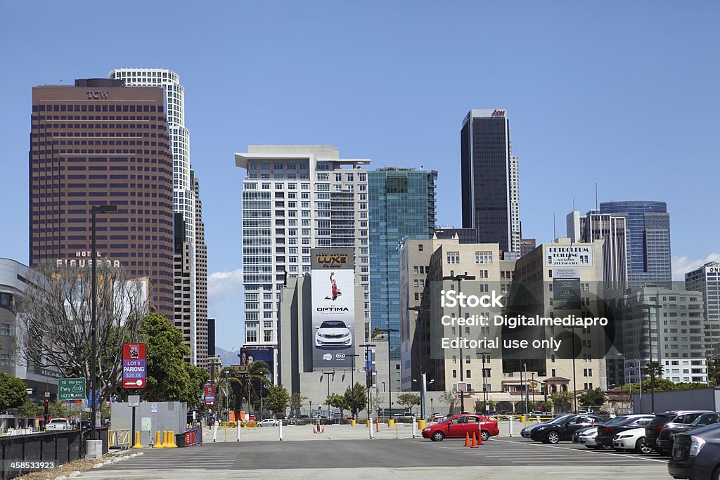 Centro de Los Angeles - Foto de stock de Estacionamento de carros royalty-free