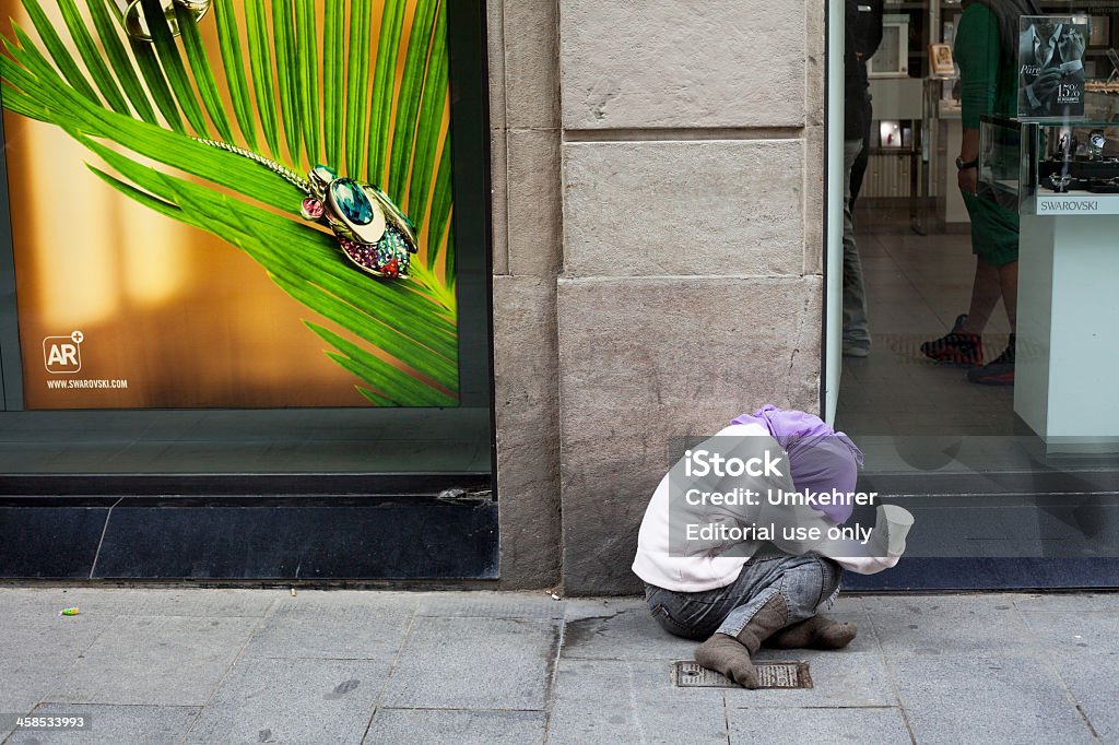 Bettler in Bacelona - Lizenzfrei Alkoholismus Stock-Foto