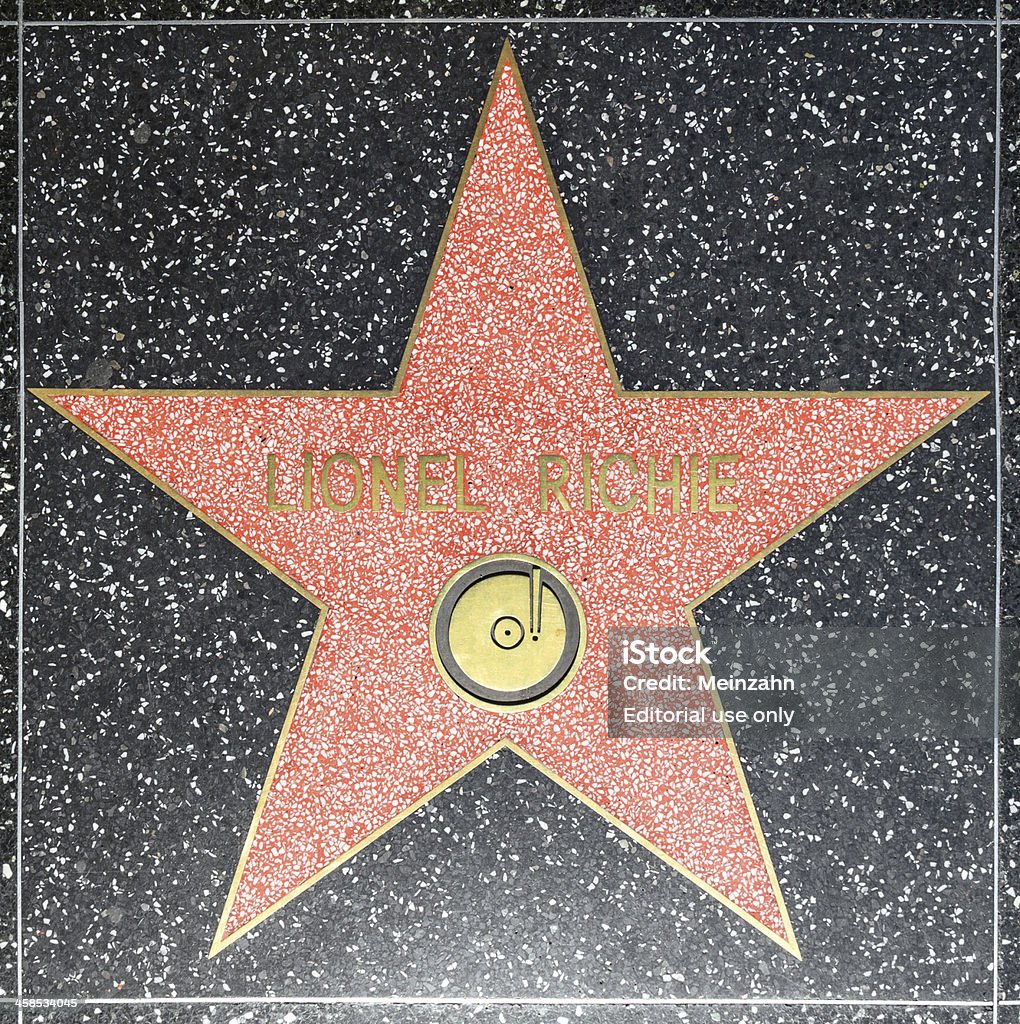 Lionel Richies Stern auf Hollywood Walk of Fame - Lizenzfrei Arrangieren Stock-Foto