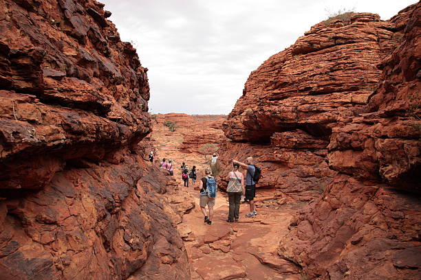 kanion kings walk - alice springs australian culture desert kings canyon zdjęcia i obrazy z banku zdjęć