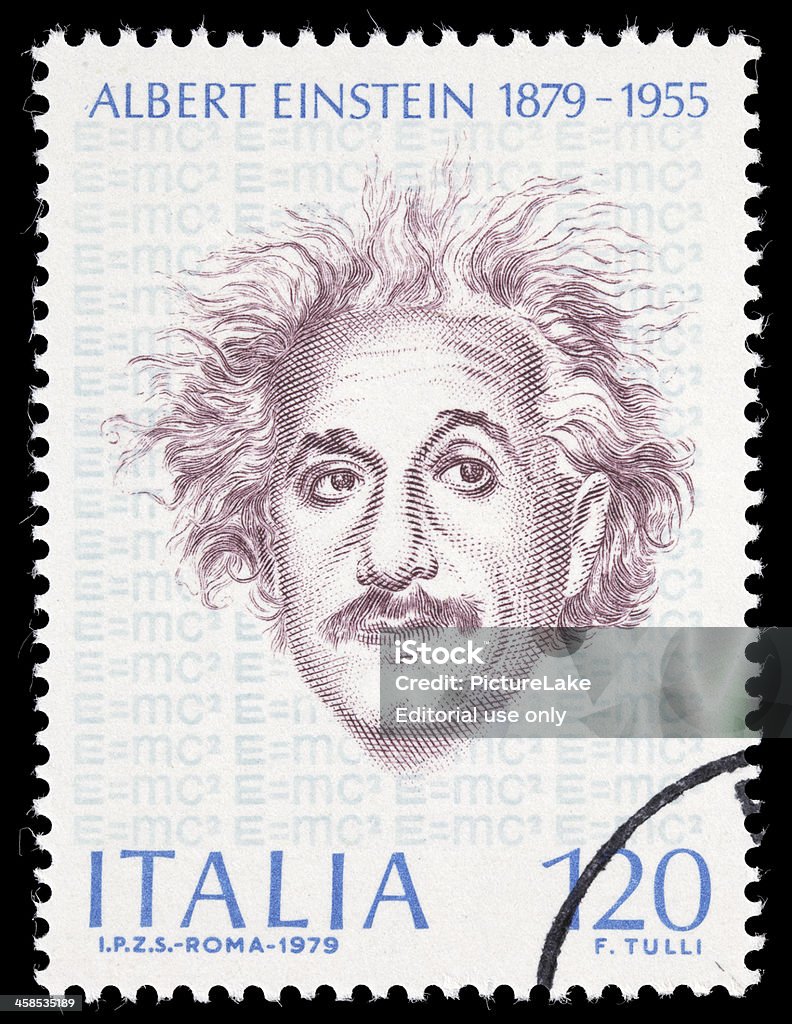 Itália Einstein Selo Postal - Foto de stock de Albert Einstein royalty-free