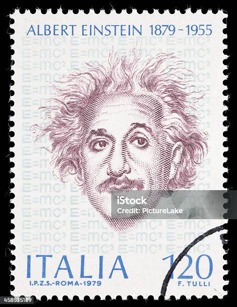 Foto de Itália Einstein Selo Postal e mais fotos de stock de Albert Einstein - Albert Einstein, Retrato, Fotografia - Imagem
