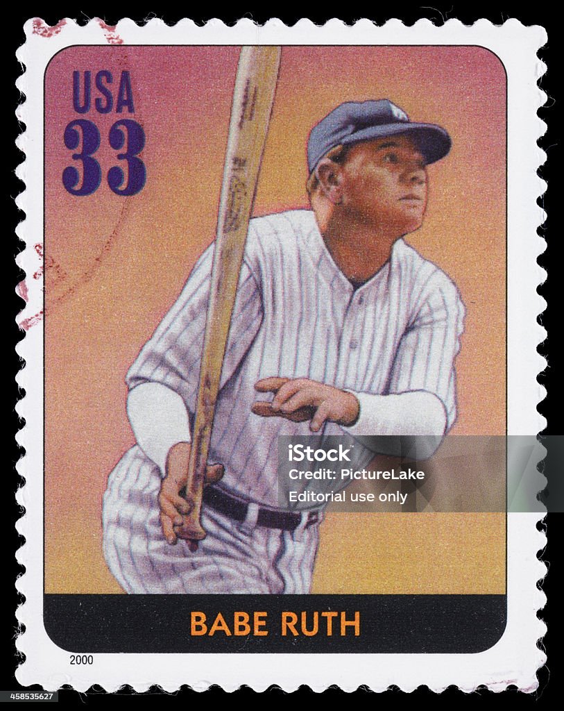 USA Babe Ruth sello postal - Foto de stock de Babe Ruth libre de derechos