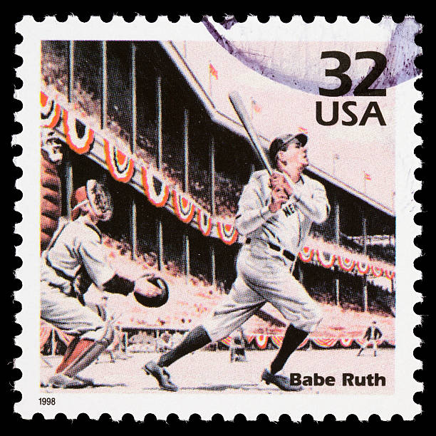 Sacramento, California, USA - March 28, 2011: A 1998 USA postage stamp depicting Babe Ruth swinging a baseball bat during a baseball game in a major league stadium. George Herman &amp;amp;amp;amp;quot;Babe&amp;amp;amp;amp;quot; Ruth (1895-1948) was one of the most famous baseball players in US history. Ruth was known as the Sultan of Swat due to his remarkable hitting ability.
