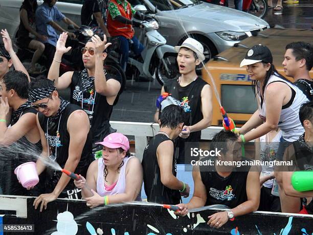 Celebrating Songkran Festival Stock Photo - Download Image Now - Asia, Asian Culture, Asian and Indian Ethnicities
