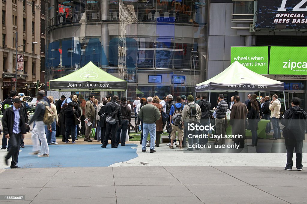 Zipcar, IPO día visualizar en Times Square, New York City - Foto de stock de Anuncio libre de derechos