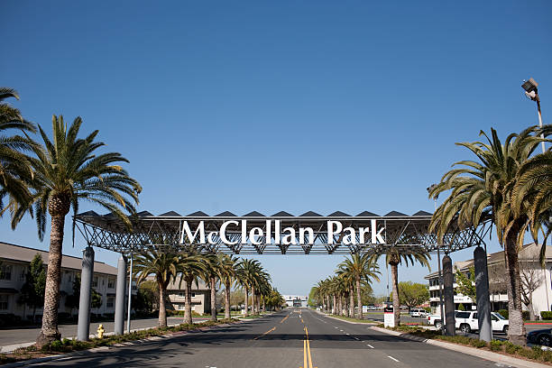 McClellan AFB Business Park Entrance stock photo