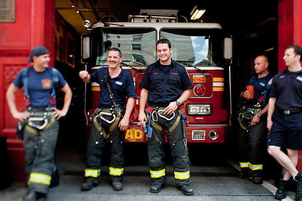New York City Firefighters stock photo