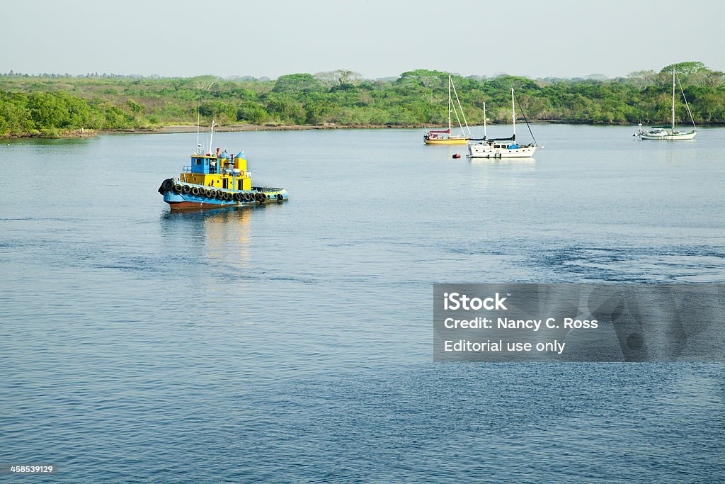Puerto de Chiapas, México, Puerto de cuerda bote - Foto de stock de Agua libre de derechos