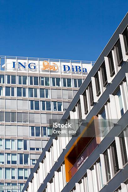 Sign And Building Of Ing Bank Stock Photo - Download Image Now - Architecture, Bank - Financial Building, Banking