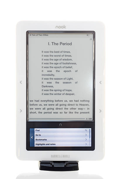 nook e-book reader - nook foto e immagini stock