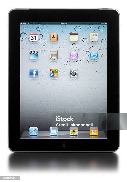 Foto de Apple Ipad No Branco e mais fotos de stock de Aplicação móvel - Aplicação móvel, Computador, E-reader