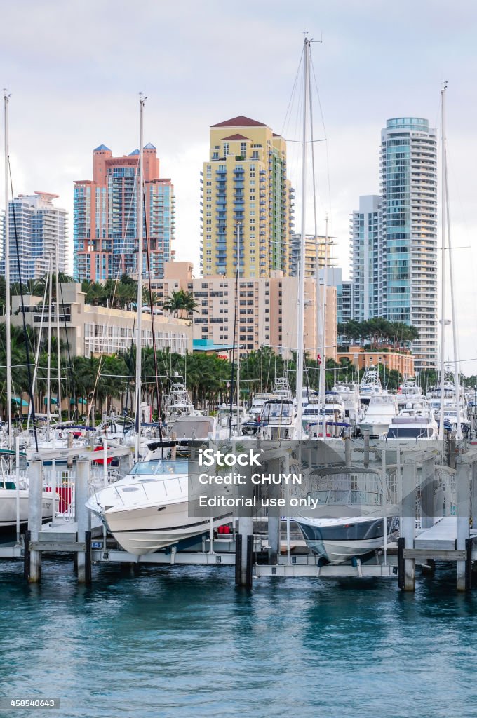 Miami Beach Marina - Foto de stock de Apartamento royalty-free