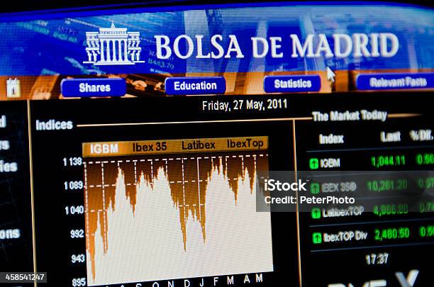 Foto de Bolsa De Valores De Madri Espanha Ue e mais fotos de stock de Bolsa de valores e ações - Bolsa de valores e ações, Madrid, Capitais internacionais