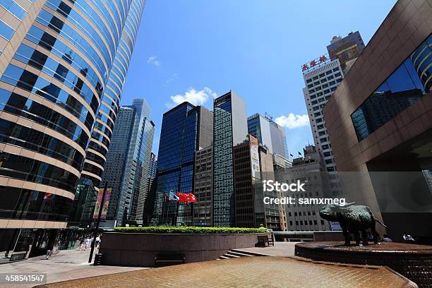 Praça Exchange Hong Kong - Fotografias de stock e mais imagens de Hong Kong - Hong Kong, Valores e Ações, Arquitetura