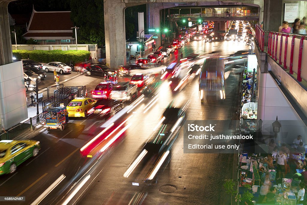 Tráfego a estação Siam - Foto de stock de Bangkok royalty-free
