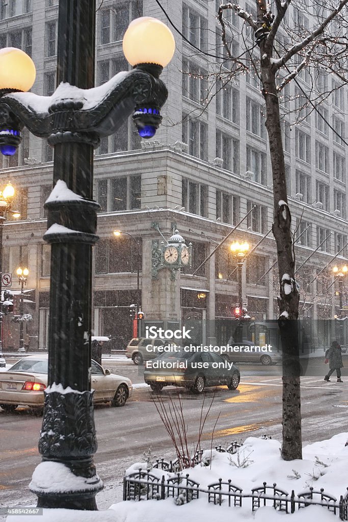 Chicago State Street - Lizenzfrei Bedeckter Himmel Stock-Foto