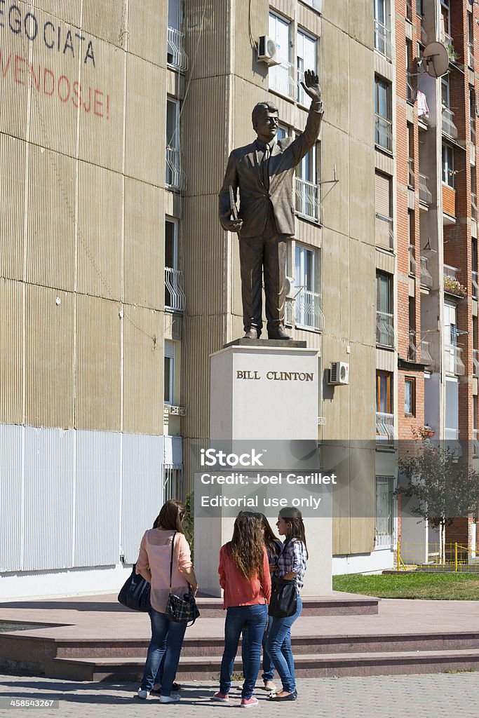 Bill Clinton Statua in Kosovo - Foto stock royalty-free di Pristina