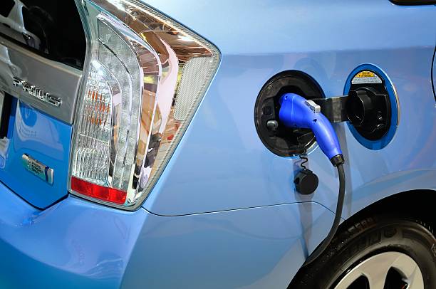 Brussels, Belgium - January 10, 2012: Detail on a Toyota Prius Plug in Hybrid on display during the 2012 Brussels motor show.