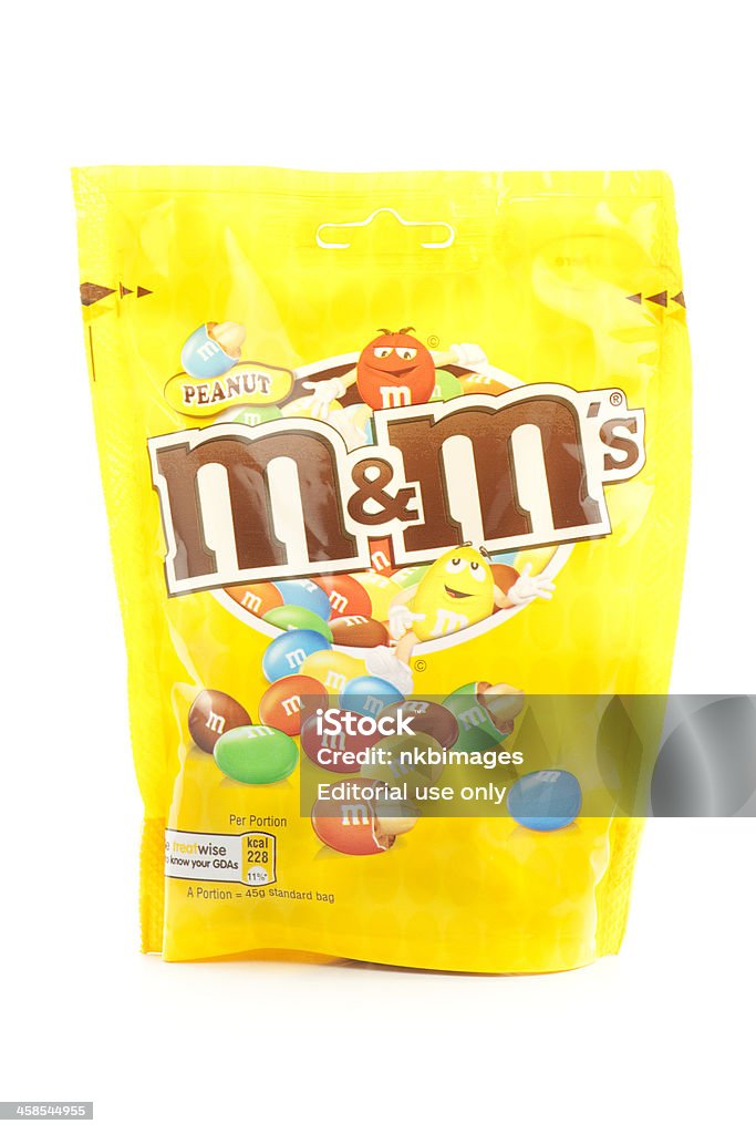 Large Bag Of Peanut M And Ms On White Stock Photo - Download Image Now - Bag,  Brand Name, Candy - iStock