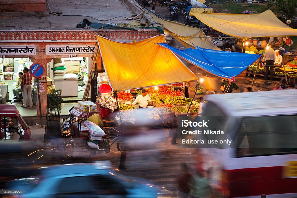 Tráfico en Jaipur, India - Foto de stock de Embotellamiento libre de derechos