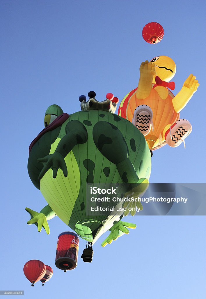 Hot Air Balloon лягушка Пугало - Стоковые фото Albuquerque International Balloon Fiesta роялти-фри