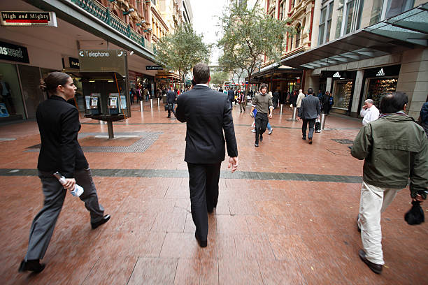 pitt street mall, sídney, australia - pitt street mall fotografías e imágenes de stock