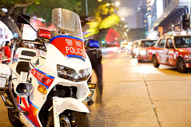 nathan road - city of center control police mobility fotografías e imágenes de stock