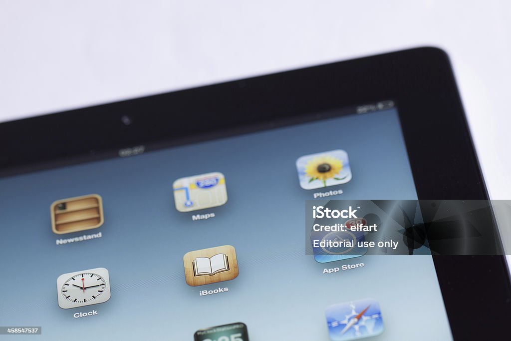 Apple iPad pantalla - Foto de stock de Actualización de software libre de derechos
