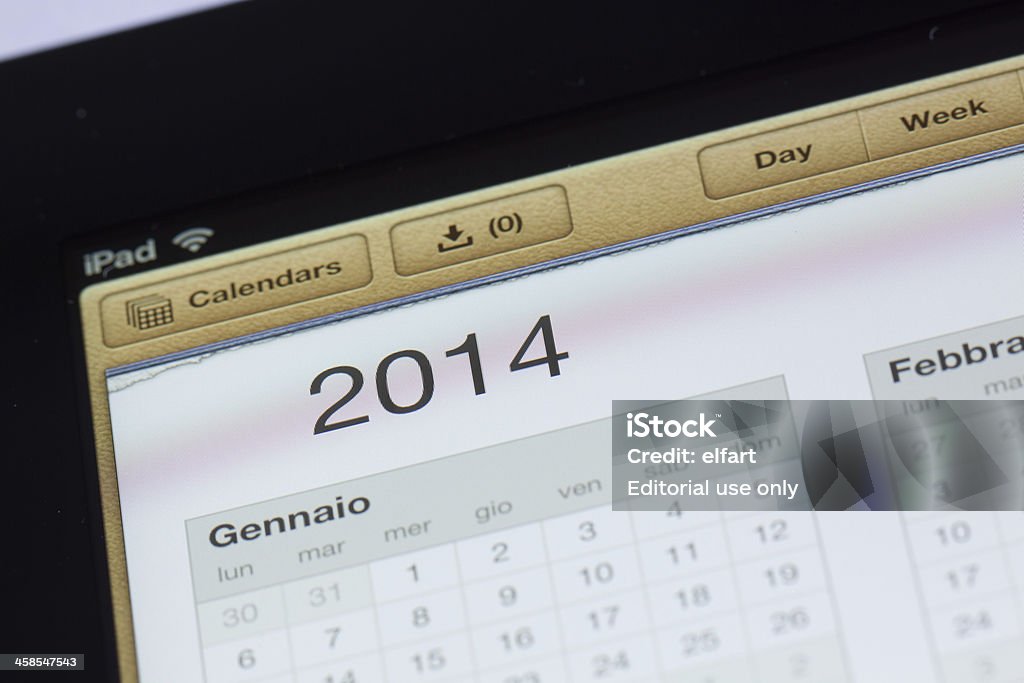 Apple iPad calendrier - Photo de 2014 libre de droits