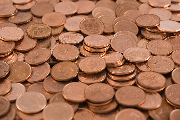 カナダペニー - canadian culture penny coin finance ストックフォトと画像