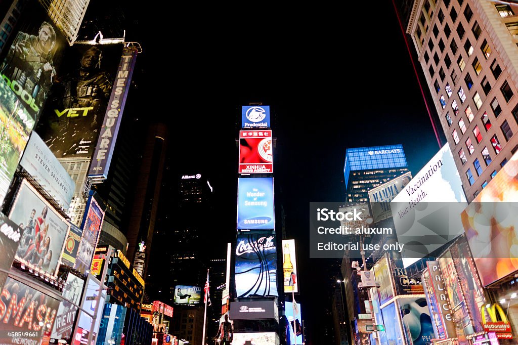 Times Square New York - Lizenzfrei Digitale Beschilderung Stock-Foto