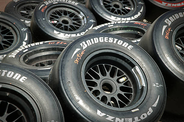 Bridgestone Potenza Race Tires At Grand Prix Stock Photo - Download Image  Now - Formula One Racing, Bridgestone, Tire - Vehicle Part - iStock