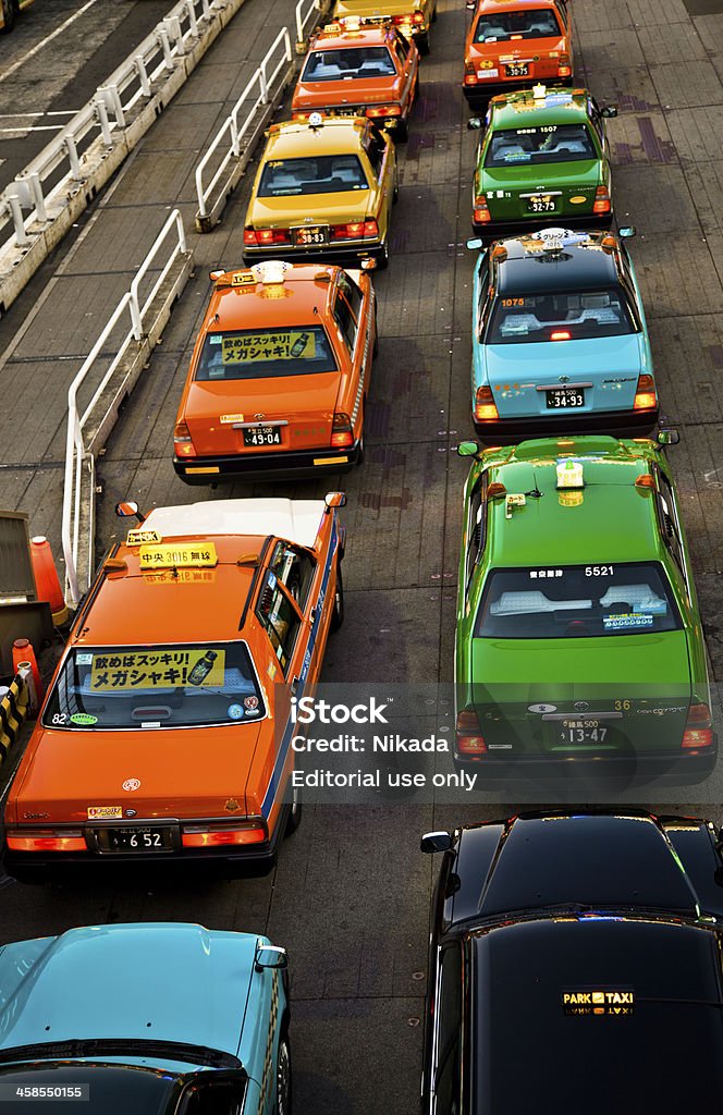 Tokyo Taxis - Lizenzfrei Taxi Stock-Foto