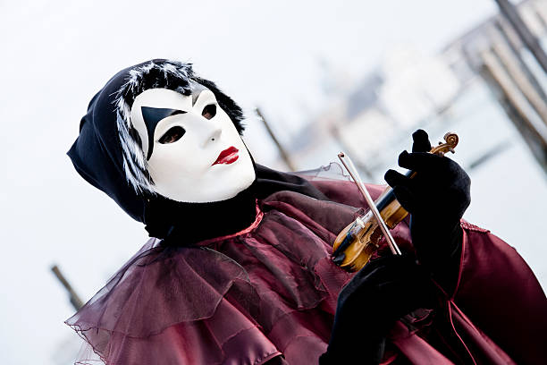 máscara de carnaval de veneza - venice italy flash - fotografias e filmes do acervo